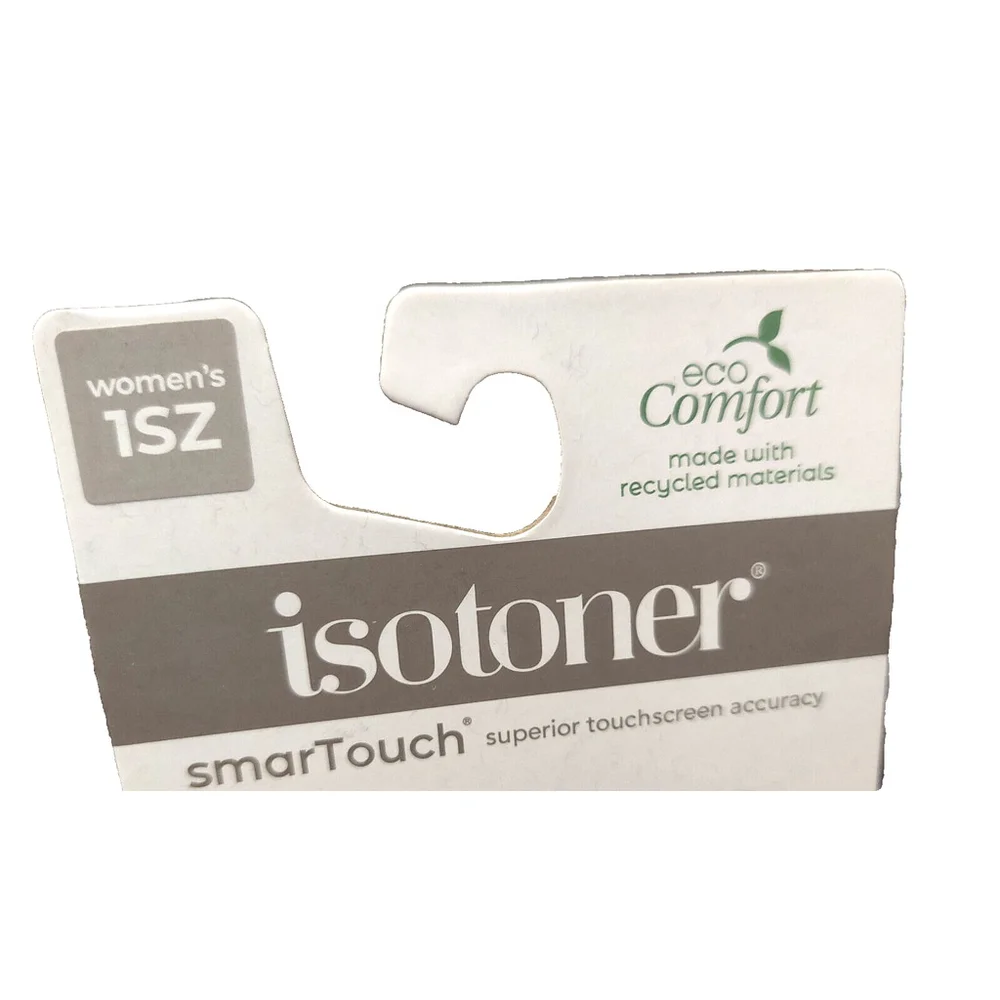 Isotoner Signature Black Chenille Cable-Knit Gloves Sz One Size NWT